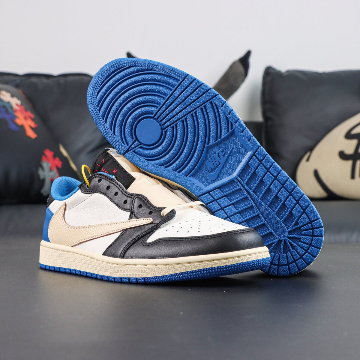 Travis Scott x Fragment x Air Jordan 1 Low OG SP Military Blue