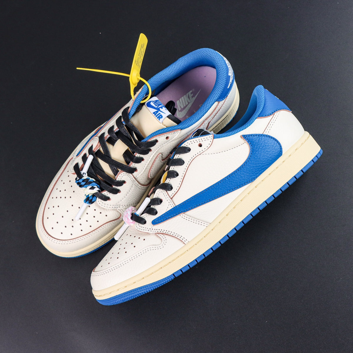 Travis Scott x Fragment x Air Jordan 1 Low OG SP Sail Military Blue