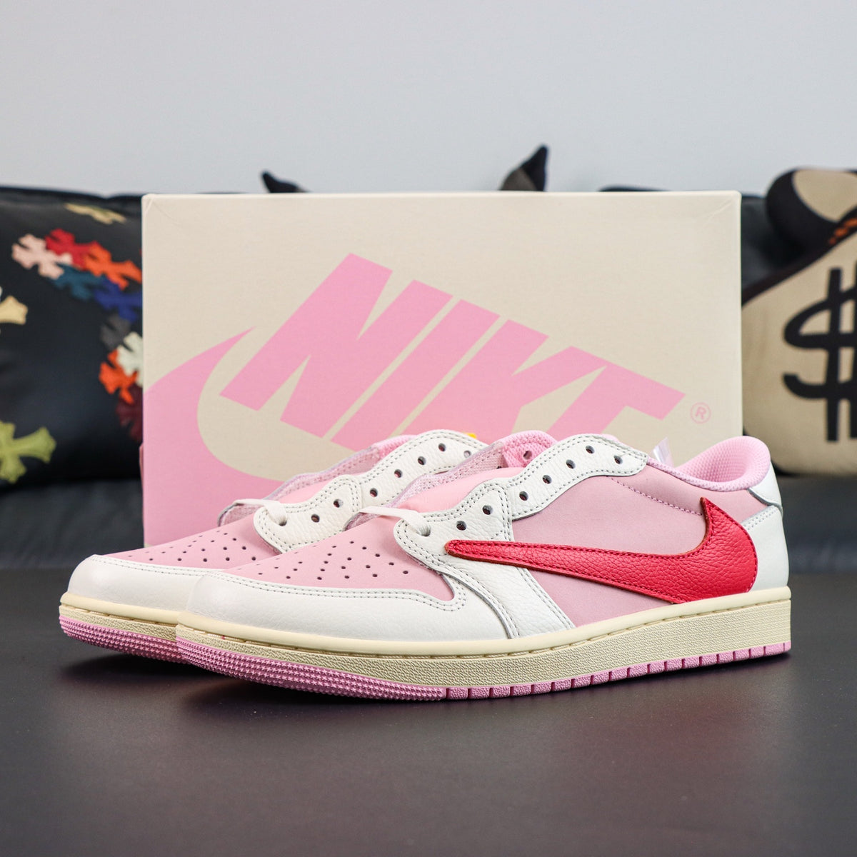 Travis Scott x Air Jordan 1 Low OG Sail Tropical Pink