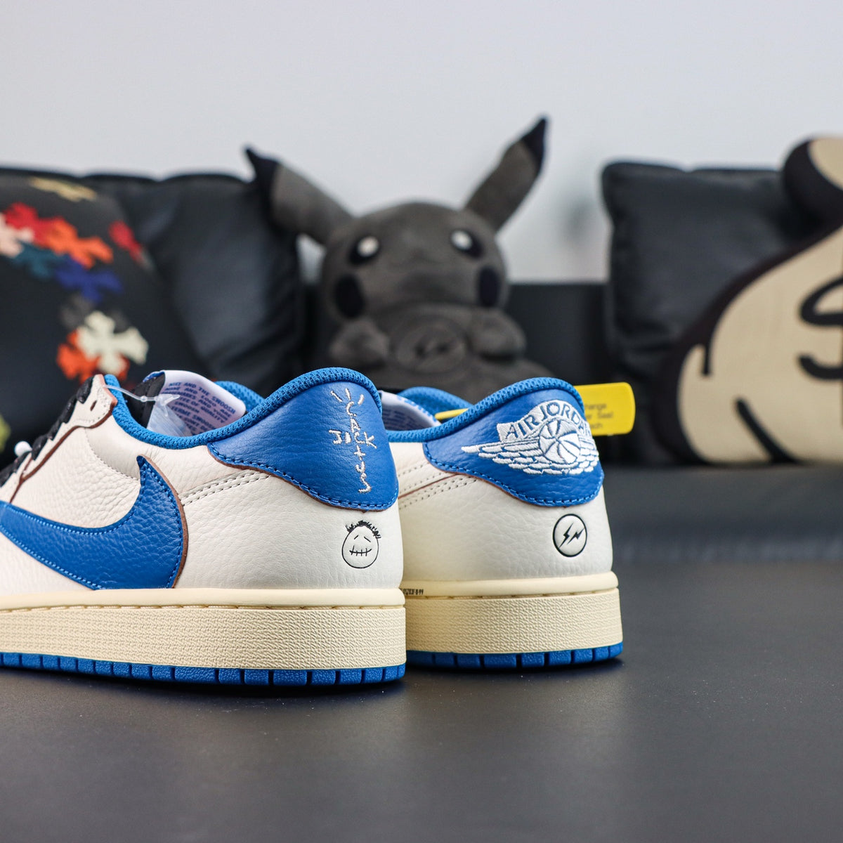 Travis Scott x Fragment x Air Jordan 1 Low OG SP Sail Military Blue