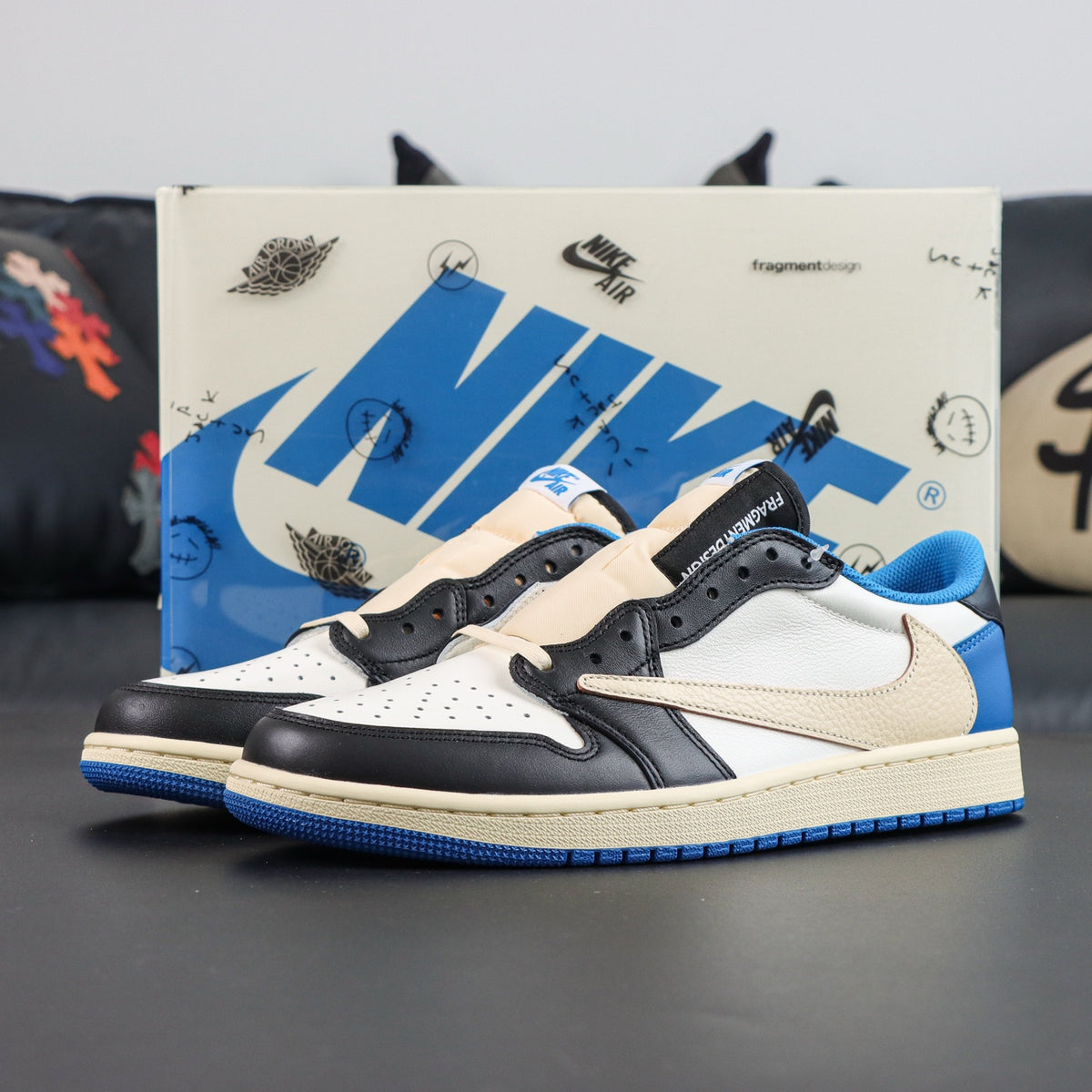 Travis Scott x Fragment x Air Jordan 1 Low OG SP Military Blue